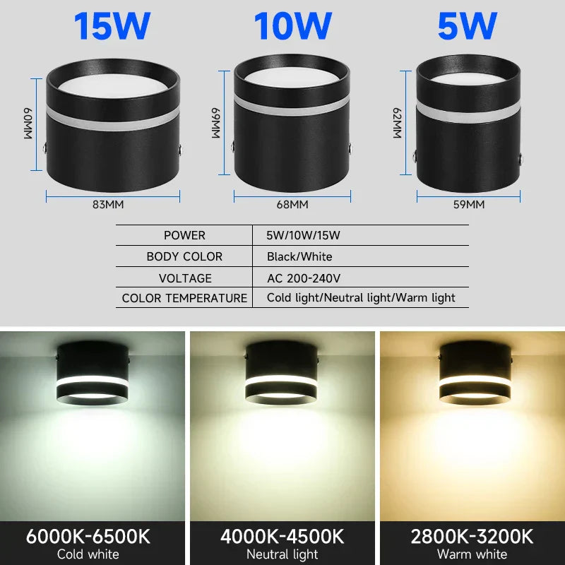 DecorBites™ LED Spot Lighting: Ceiling Downlight for Living Room, Store Spotlight Chandelier