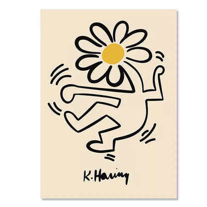 Abstract Yayoi Kusama Wall Art - Flower Market Canvas Painting