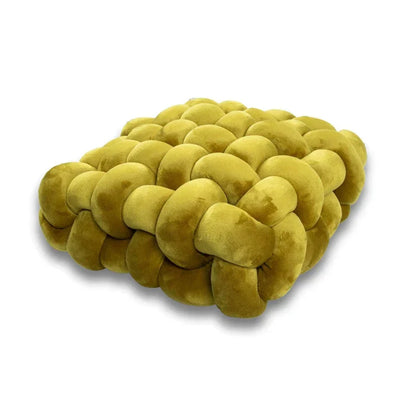 ™ Knot Square Pillows: Handmade Decor for Living Room, Bedroom, Office in Grey