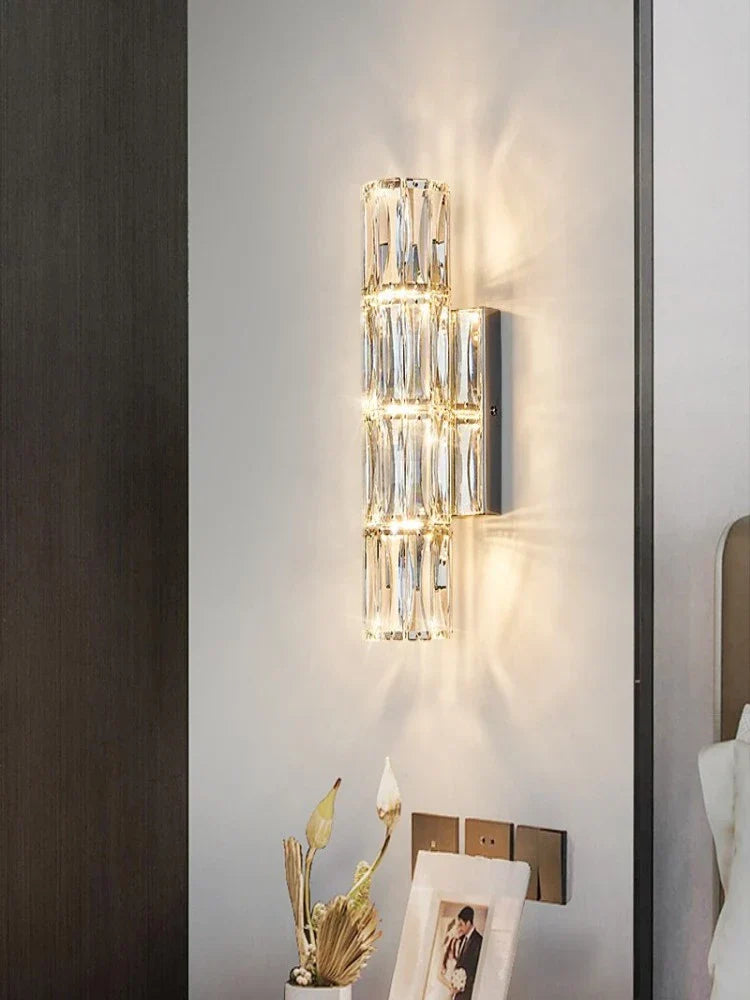 DecorBites™ Gold Crystal Duplex Building LED Chandeliers - Luxury Staircase Decoration