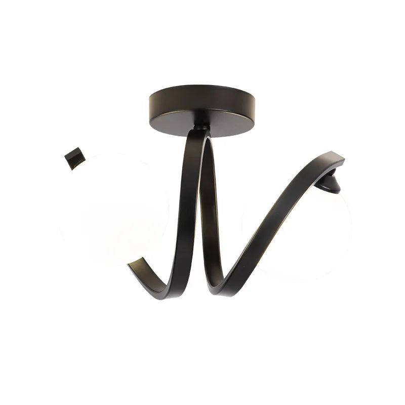 DecorBites™ Black Gold Glass Ceiling Light: Modern Minimalist Indoor Lighting for Entryway Balcony