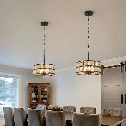 DecorBites™ Crystal Chandelier LED Pendant Light for Modern Home Decor