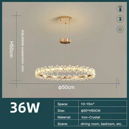 DecorBites™ Crystal LED Chandelier for Home Decor & Luxury Lighting