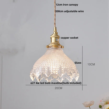 DecorBites™ Clear Glass LED Pendant Lights for Home Decor and Lighting
