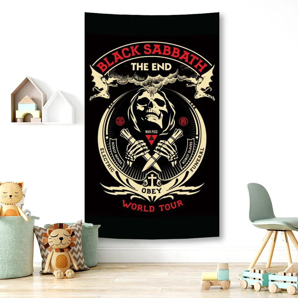 DecorBites™ Black Sabbath Metal Band Rock Music Wall Tapestry