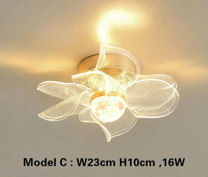 ™ Gold Acrylic LED Ceiling Light - Modern Nordic Style Lighting for Home Decor