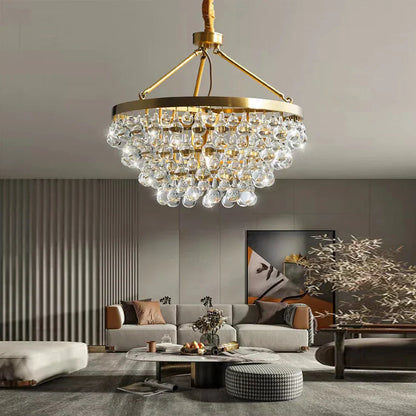 DecorBites™ Crystal Bead Ceiling Pendant Lights - Retro Luxury Gold Home Decor Lighting