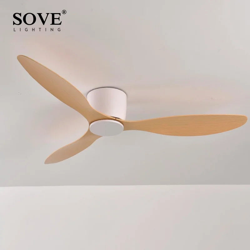 DecorBites™ 17cm White DC Ceiling Fan with Remote Control - Simple and Ultra Thin