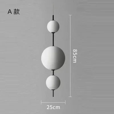 DecorBites™ LED Glass Beads Pendant Chandelier, Round Ball Hanging Light Fixture