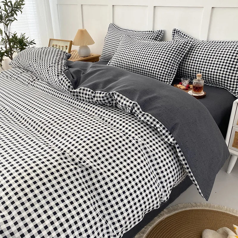 DecorBites™ Lattice Plant Geometric Pattern Bedding Set with Sheet Pillows