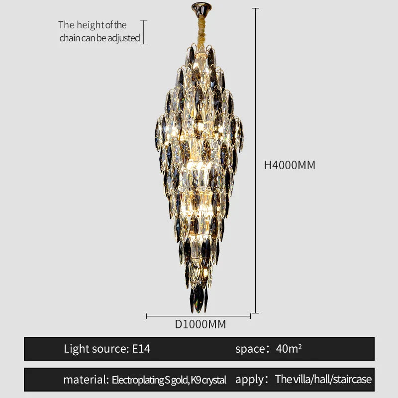 DecorBites™ Crystal Chandelier for Luxe Modern European Villa Decor