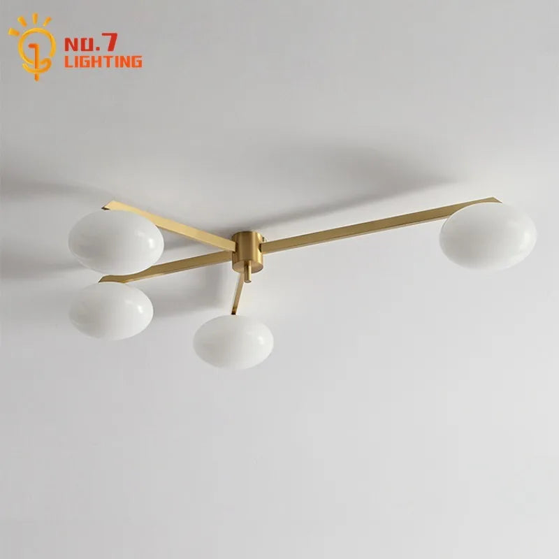 DecorBites™ Black/Gold Lustre Copper Ceiling LED Modern Light Fixture for Living Room/Kitchen/Balcony