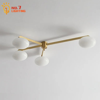 DecorBites™ Black/Gold Lustre Copper Ceiling LED Modern Light Fixture for Living Room/Kitchen/Balcony