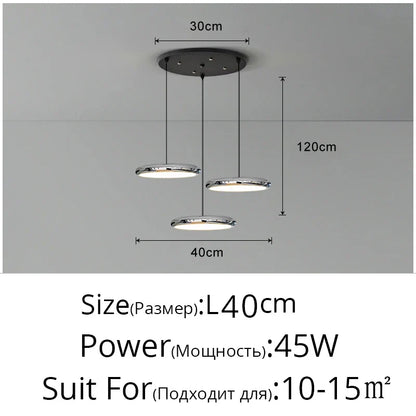 DecorBites™ Black Finish LED Pendant Lights for Home Decoration Indoor Lighting