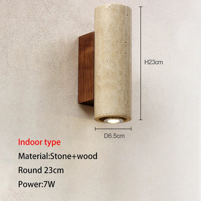 DecorBites™ LED Outdoor Wall Lamp Wabi-sabi Style Courtyard Stone Lights for Garden
