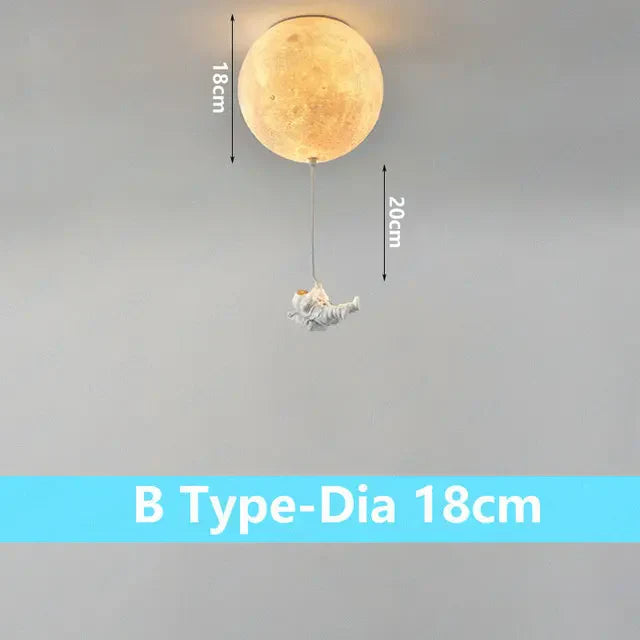 DecorBites™ Astronaut Bubble Chandelier Light - Moonlight Bedroom Ceiling Lamp
