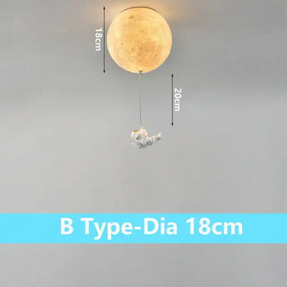DecorBites™ Astronaut Bubble Chandelier Light - Moonlight Bedroom Ceiling Lamp