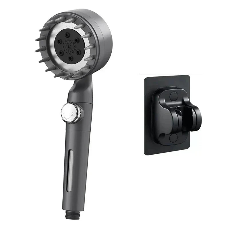 DecorBites™ Adjustable High Pressure Shower Head with 3 Modes and Hose Base