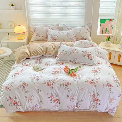 DecorBites™ Cozy Cotton Bedding Set for Double Bed, Autumn Winter Duvet Cover Kit
