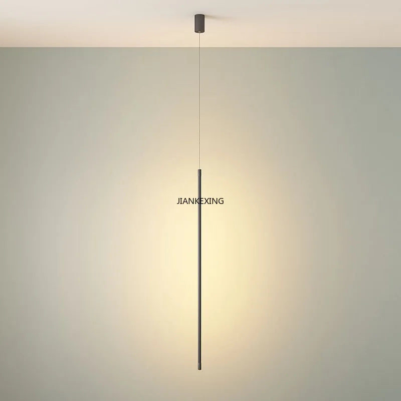 DecorBites™ LED Line Chandelier: Nordic Creative Lighting for Living Room & Bedroom