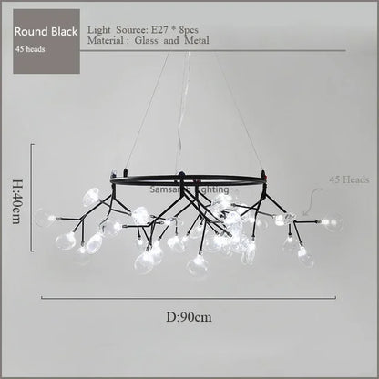 2024 DecorBites™ Nordic Firefly LED Chandelier - Ideal for Living Room, Bedroom, Dining Room