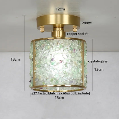 DecorBites™ Column Glass Crystal Ceiling Light for Nordic Modern Home Decor