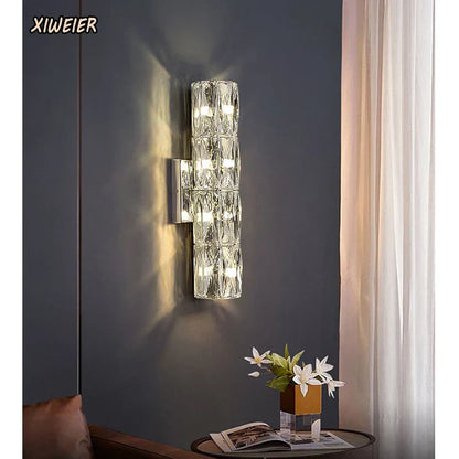 DecorBites™ Crystal Wall Lamp: Elegant Post-Modern Light for Dining Living Study Room