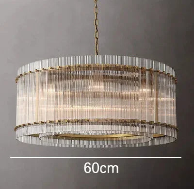 DecorBites™ Gold Double Layer Ring Crystal Pendant Light for Elegance in Every Room