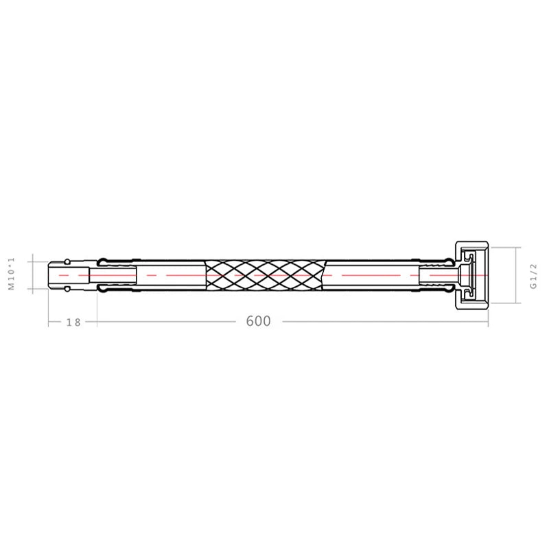 DecorBites™ 60cm Stainless Steel Flexible Plumbing Pipes for Cold Hot Mixer Faucet Water Supply