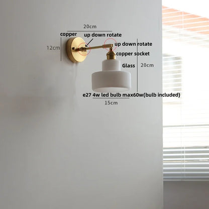DecorBites™ Clear Glass LED Wall Lights with Pull Chain Switch.