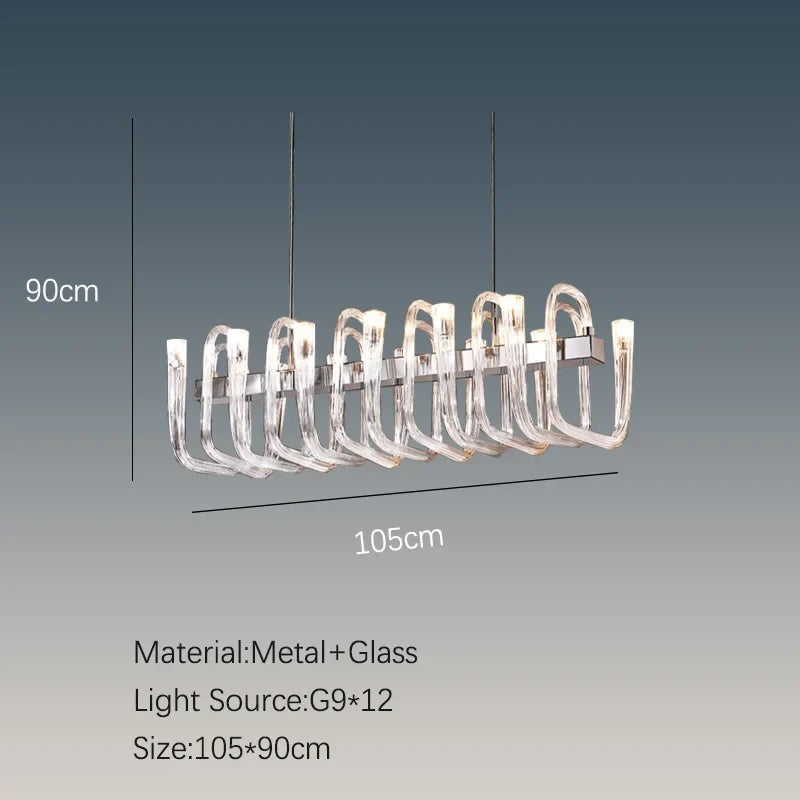 DecorBites™ Glass Tube Dining Chandelier Modern Lamps