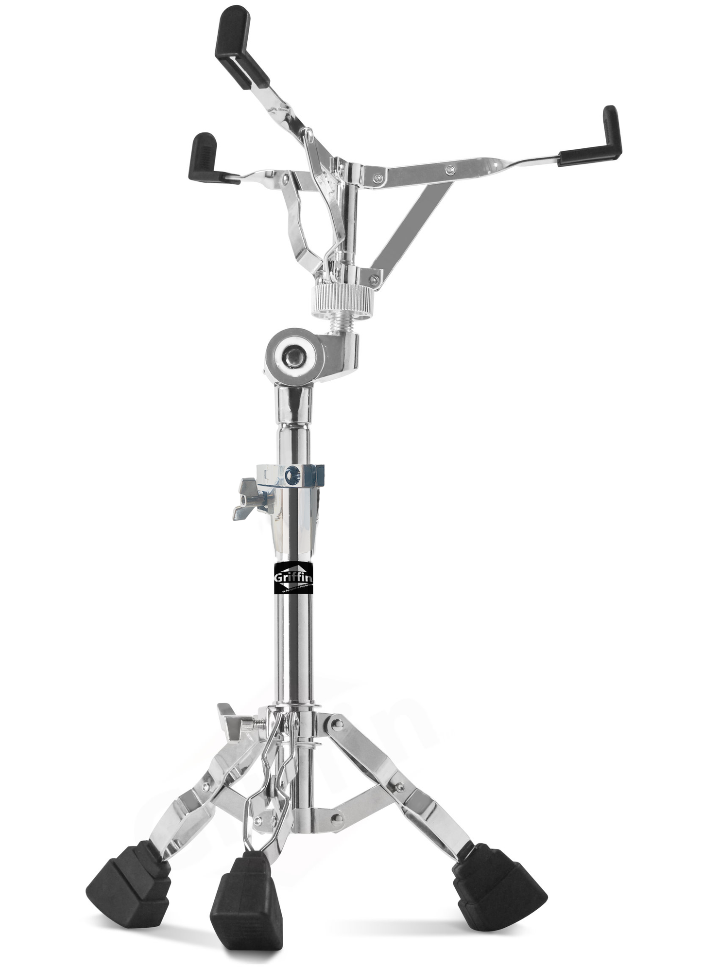 Premium Snare Drum Stand by GRIFFIN - Double Braced Heavy-Duty Weight Mount for Snares, Tom Drums & Adjustable Practice Pad - Percussion Hardware Kit