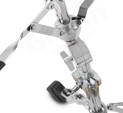 Heavy-Duty Snare Drum Stand by Griffin | Premium Double Braced Percussion Hardware Kit |Weight Mount for Snares, Tom Drums & Practice Pad | Adjustable Height & Tilting Gear Clamp Style Basket Holder