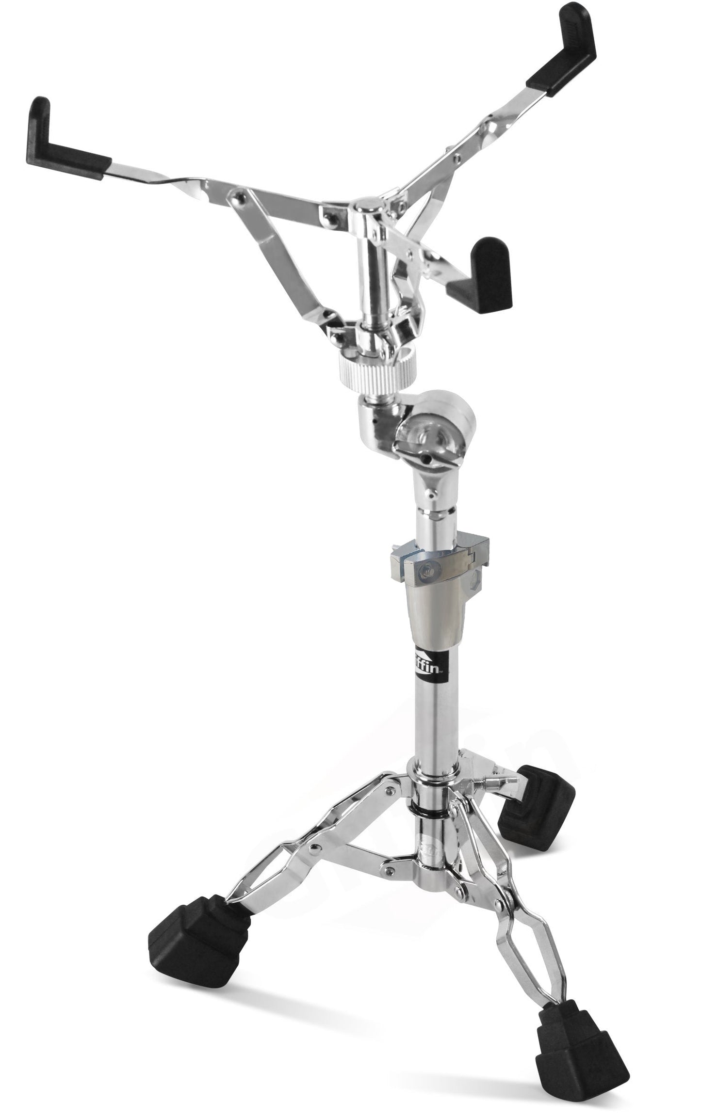Heavy-Duty Snare Drum Stand by Griffin | Premium Double Braced Percussion Hardware Kit |Weight Mount for Snares, Tom Drums & Practice Pad | Adjustable Height & Tilting Gear Clamp Style Basket Holder