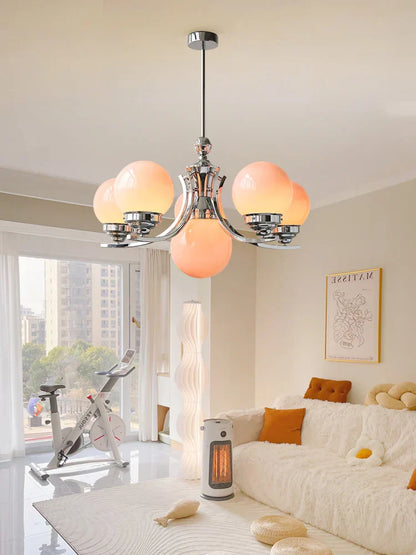 DecorBites™ Glass Ball Chandelier for Modern Room Decor