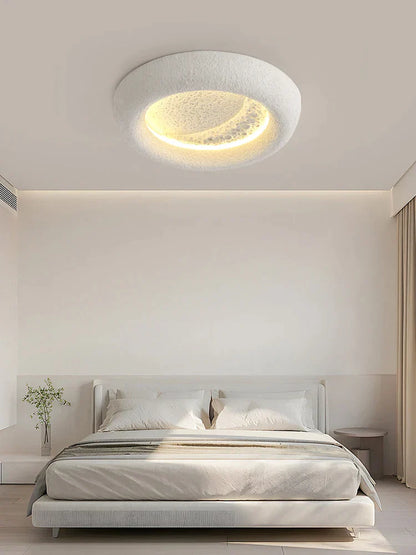 DecorBites™ Cream Breeze Moon Ceiling Lamp: Simple, Warm Lighting for Master Bedroom & Study