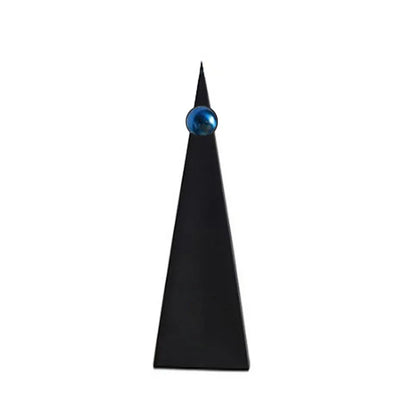 DecorBites™ Geometric Triangle Blue Ball Ornament: Abstract Decorative Figurine
