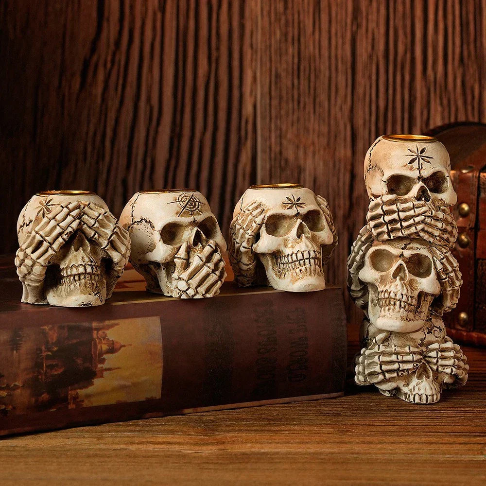 DecorBites™ Bone Skeleton Candlestick Holder Halloween Home Decoration