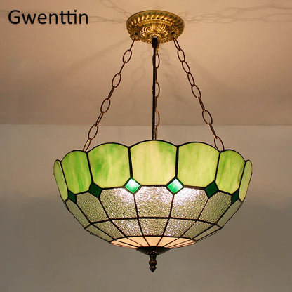 DecorBites™ Diamond Square Stained Glass Pendant Light for Home Decor and Lighting