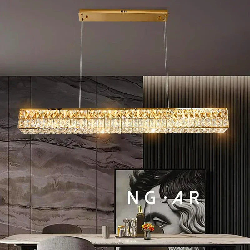 DecorBites™ Crystal Chandelier Pendant Light for Living and Dining Room Lighting