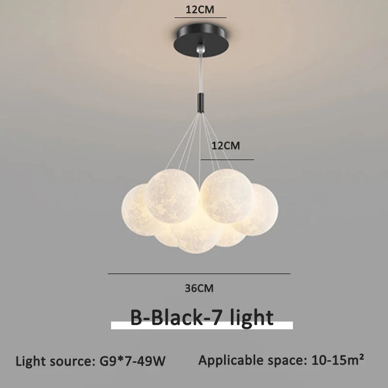 DecorBites™ Bubble Ball LED Pendant Lights: Modern Chandelier for Living Dining Bedroom Office Decor