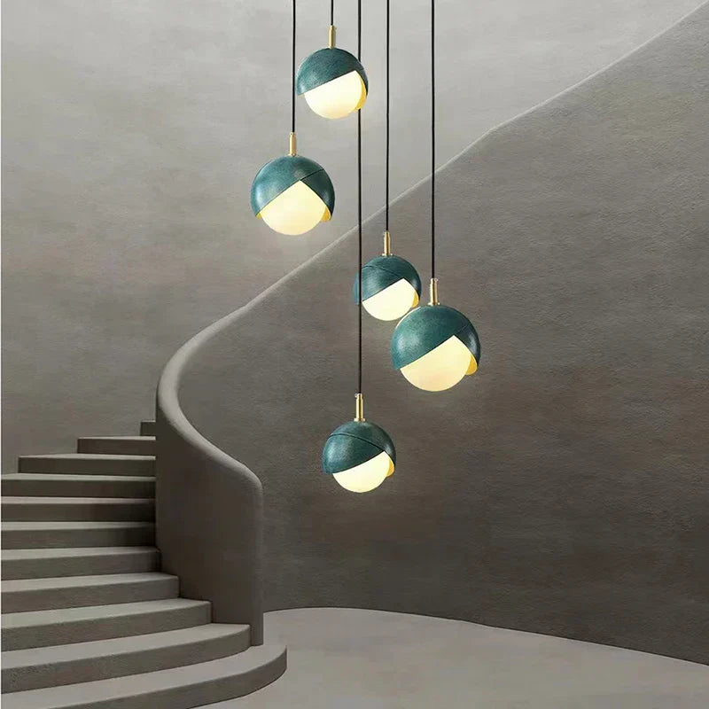 DecorBites™ Blue Copper Chandelier Pendant Light for Kitchen Island & Restaurant