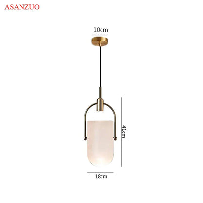 ™ Gradient Glass Pendant Light: Modern Nordic Hanging Fixture for Bedside Living Dining Decor