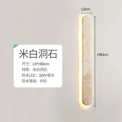 DecorBites™ Courtyard LED Wall Sconce - Modern Natural Stone Outdoor Waterproof Lamp