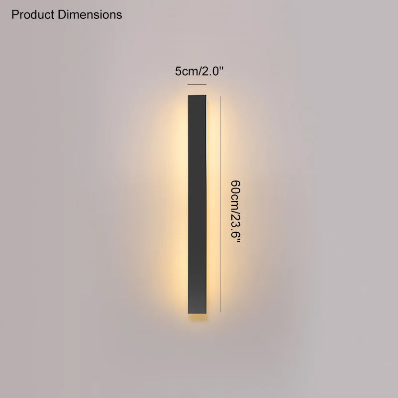 DecorBites™ Black Waterproof LED Wall Light | Minimalist Outdoor Garden Balcony Terrace Decor