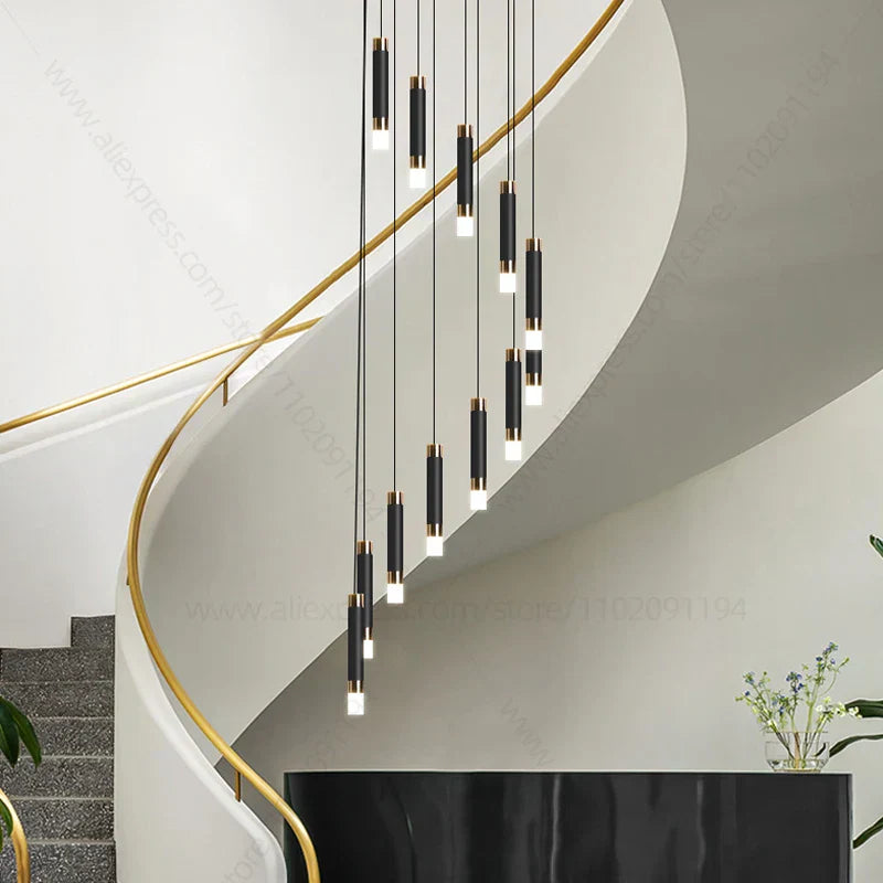 DecorBites™ LED Chandelier: Modern Nordic Acrylic Luxury Lighting for Home Decor