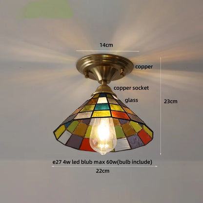 DecorBites™ Glass LED Ceiling Lamp Modern Copper Socket Ceiling Lights