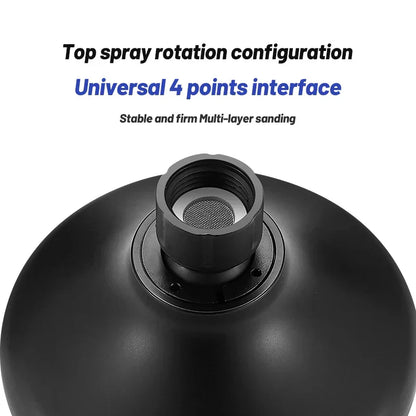 DecorBites™ Black High Pressure Mini Rainshower Shower Head for Water-saving Bath Experience