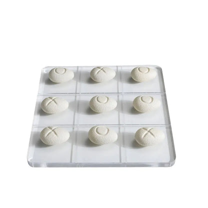 Acrylic Chessboard & Resin Pebble Chess Pieces Set for Home Decor - DecorBites™