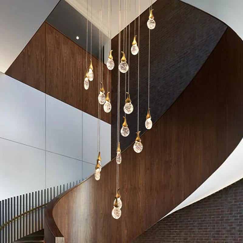 ™ Gourd Shaped Crystal Chandelier for Living Room & Restaurant